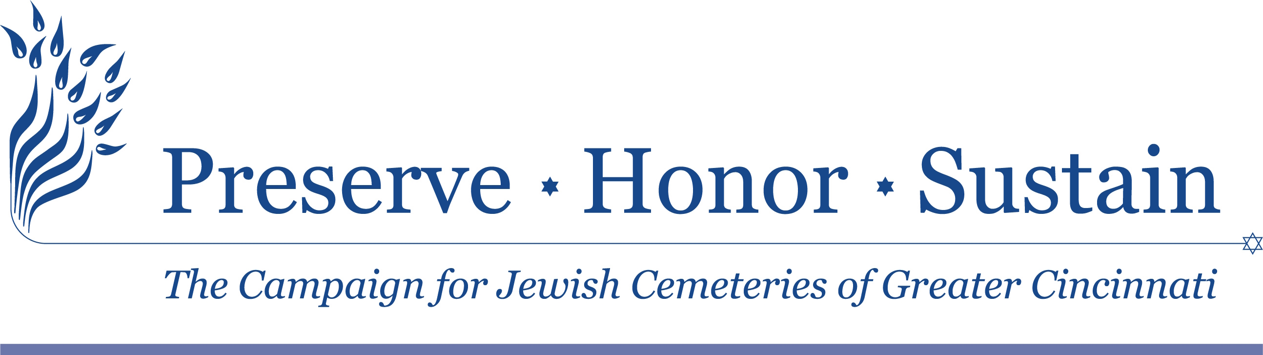 Preserve. Honor. Sustain. The Campaign for Jewish Cemeteries of Greater Cincinnati Logo